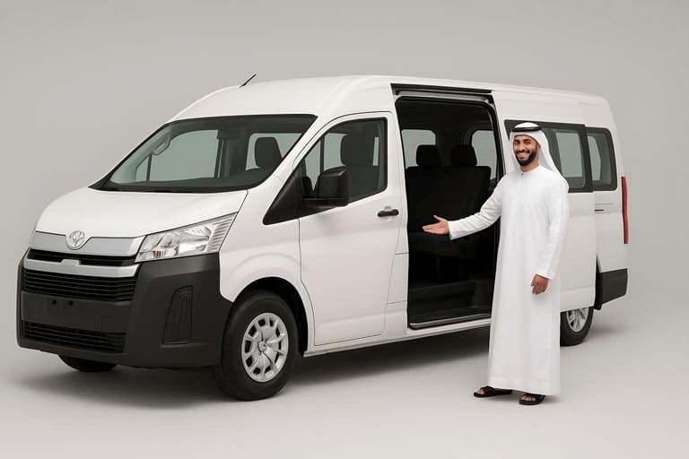 Large van for airport transfer